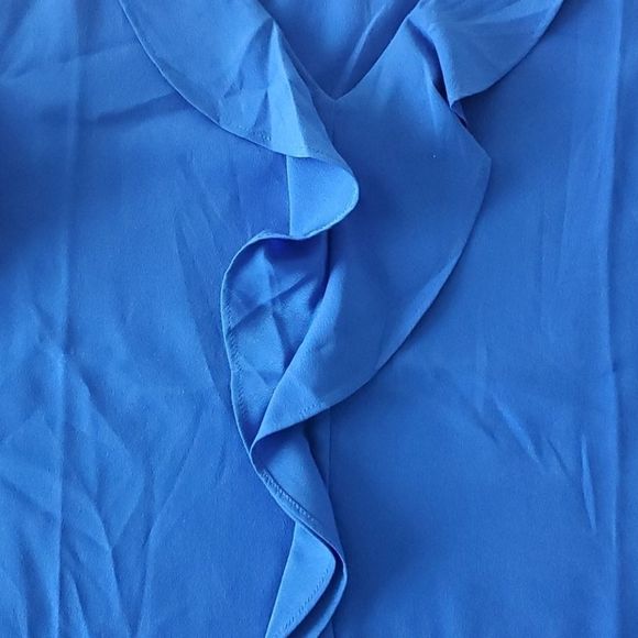 EUC AT Long Sleeve V-Neck w/Cascade Ruffle Detail - Picture 7 of 8